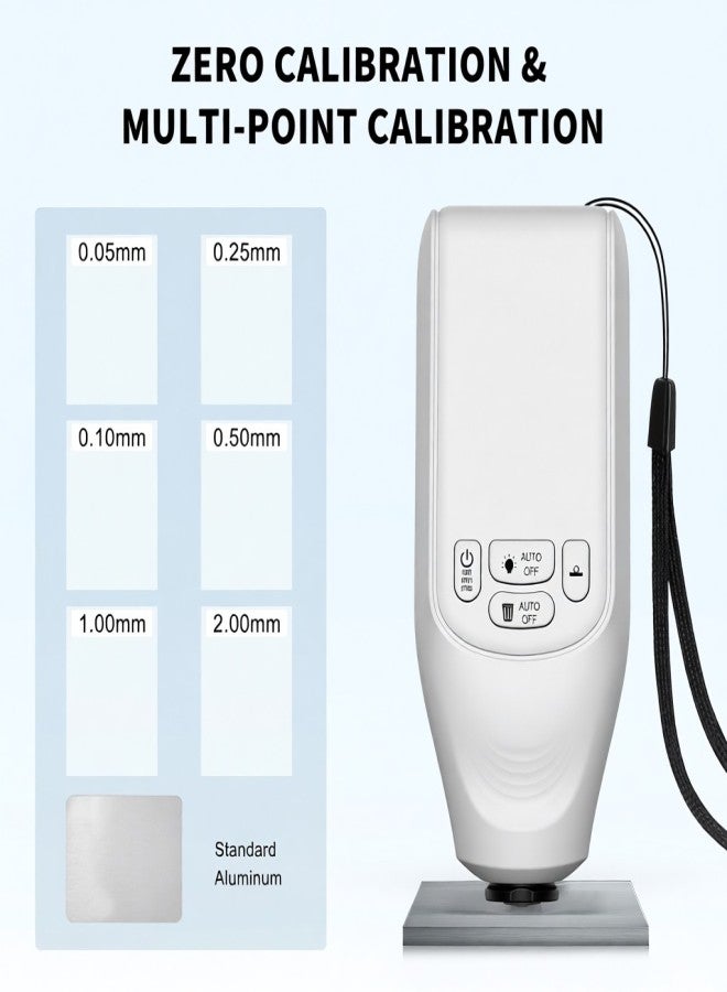 Paint Thickness Gauge Smart Car Paint Testing Meter 0-2000um Measuring Range High-precision 1um FE/NFE Coating Measurement for Manufacturing Industry, Laboratories, Workshops - Image 4