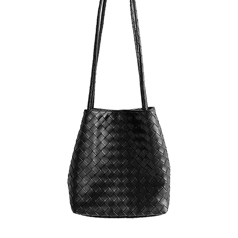 Retro Woven Bucket Bag for Women - Image 5