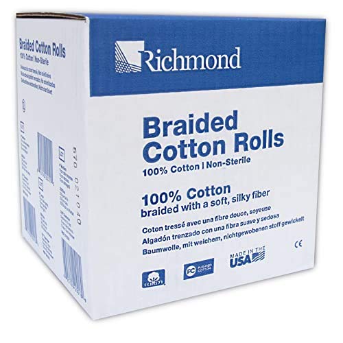Richmond Dental & Medical 201226 4", Medium Braided Cotton Roll, Nonsterile (Pack of 250) - Image 5