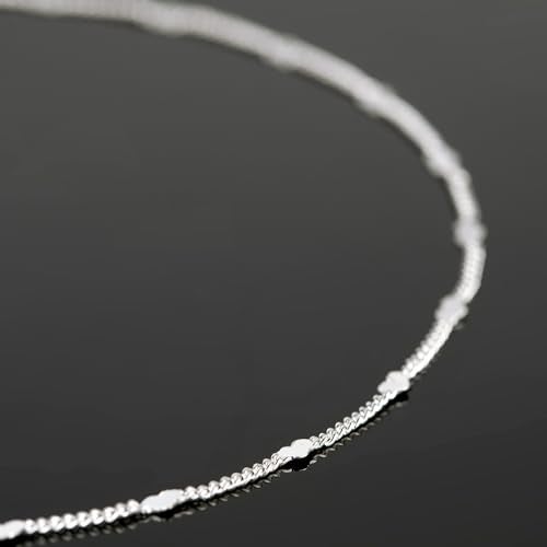 UMAOKANG 10 Meters Silver Chains for Jewelry Making, Silver Plated Brass Flat Heart Curb Link Chain Women Necklace Bracelet DIY Jewelry Chains Bulk - Image 5
