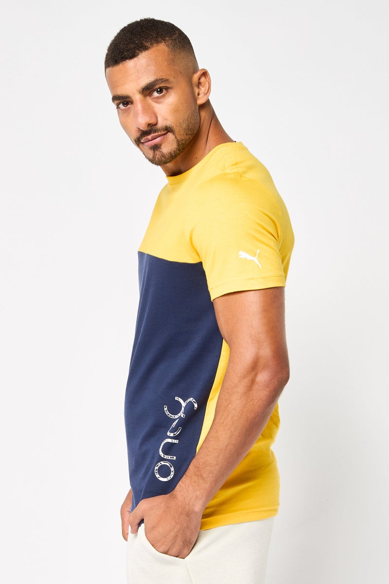 PUMA تي شيرت رياضي للرجال بأكمام قصيرة مناسب للخارج، متعدد الألوان - Image 3