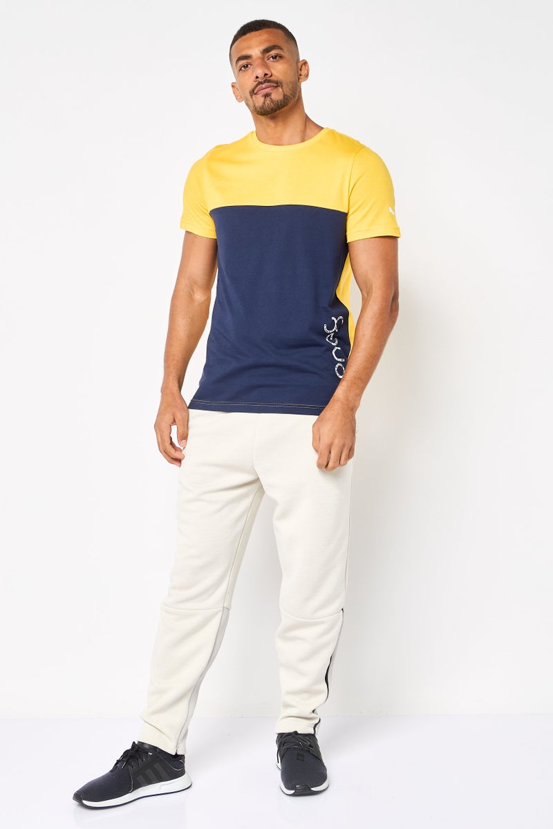 PUMA تي شيرت رياضي للرجال بأكمام قصيرة مناسب للخارج، متعدد الألوان - Image 2