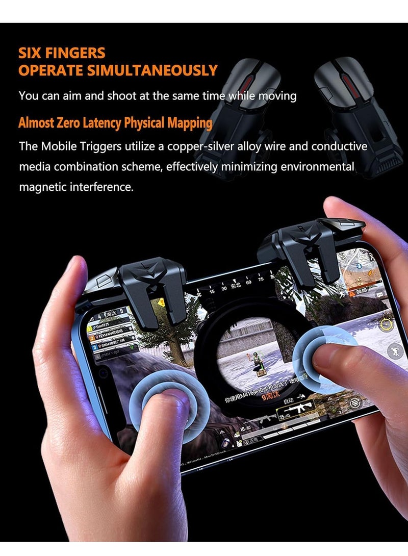 أيرلدوم غطاء ذراع تحكم الألعاب Earldom E08 للهواتف المحمولة ووحدة تحكم الألعاب بأربعة أصابع - PUBG وFree Fire، استجابة سريعة، مضاد للانزلاق، تصميم عالي الجودة - Image 5