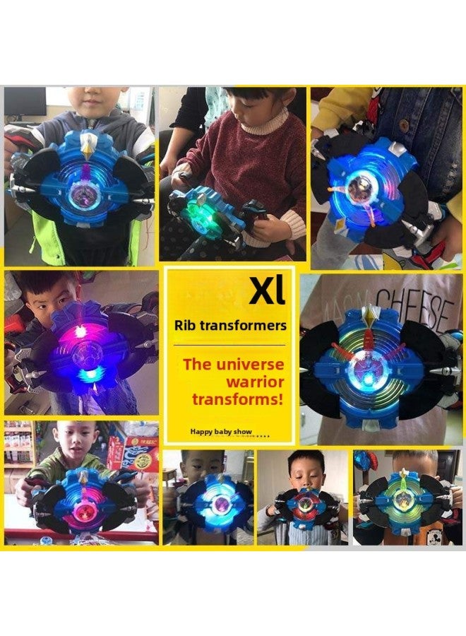 Loquat Rob Transformer Toy Transformed Turnip Monster Galaxy Obu Swing Flash Crystal Suit-Color:Meijian Transformer + Storage Box + 28 Crystals Free - Image 4