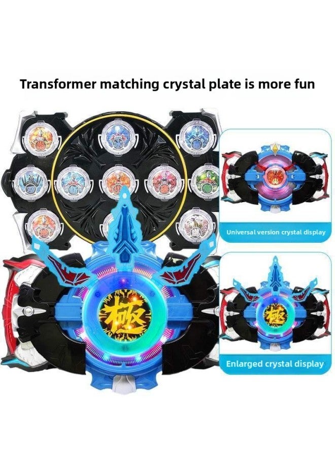 Loquat Rob Transformer Toy Transformed Turnip Monster Galaxy Obu Swing Flash Crystal Suit-Color:Meijian Transformer + Storage Box + 28 Crystals Free - Image 2