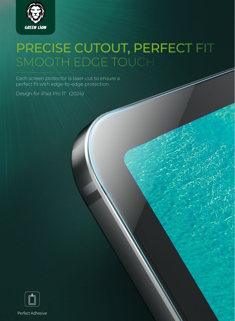 GREEN LION iPad Screen Guard iPad Pro 11 Inch / Anti-Scratch / Anti-Fingerprint / Case Friendly / Precise Touch - Clear - Image 3
