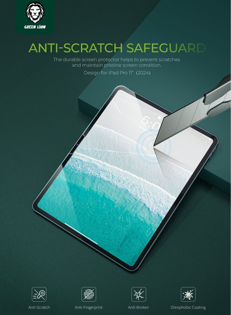 GREEN LION iPad Screen Guard iPad Pro 11 Inch / Anti-Scratch / Anti-Fingerprint / Case Friendly / Precise Touch - Clear - Image 4