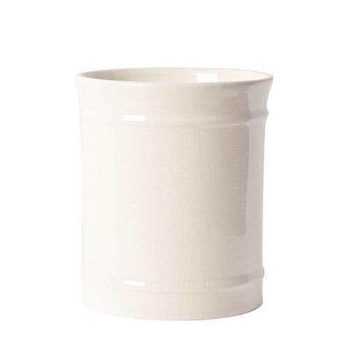 SZUAH Kitchen Utensil Holder, Larger Ceramic Utensil Crock for Kitchen Counter top & Dining Table (Cream, 5.9" x 5.9" x 6.7") - Image 1