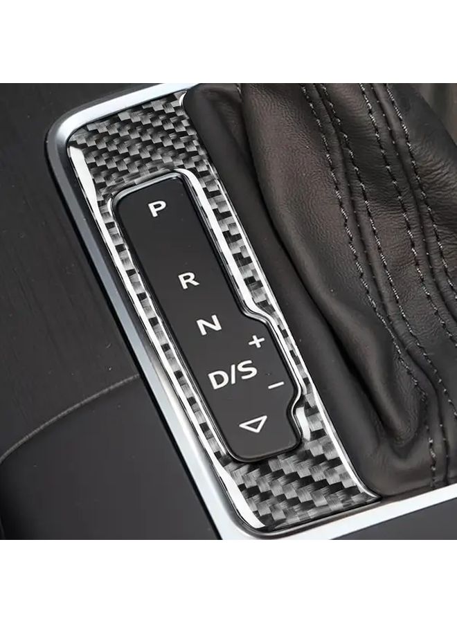 Carbon Fiber Texture Gear Shift Panel Cover Sticker For A4 A5 Q5 2009 To 2016 - Image 4