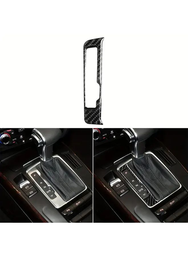 Carbon Fiber Texture Gear Shift Panel Cover Sticker For A4 A5 Q5 2009 To 2016 - Image 2
