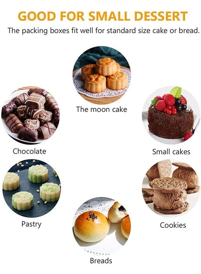 Bukela Transparent Cake Box, PVC Clear Box Bakery Container, Macaron Cupcake Candy Cookies Muffins Dome Box Mooncake Boxes for Baby Shower Wedding Birthday Party Supplies(100Pcs) - Image 3