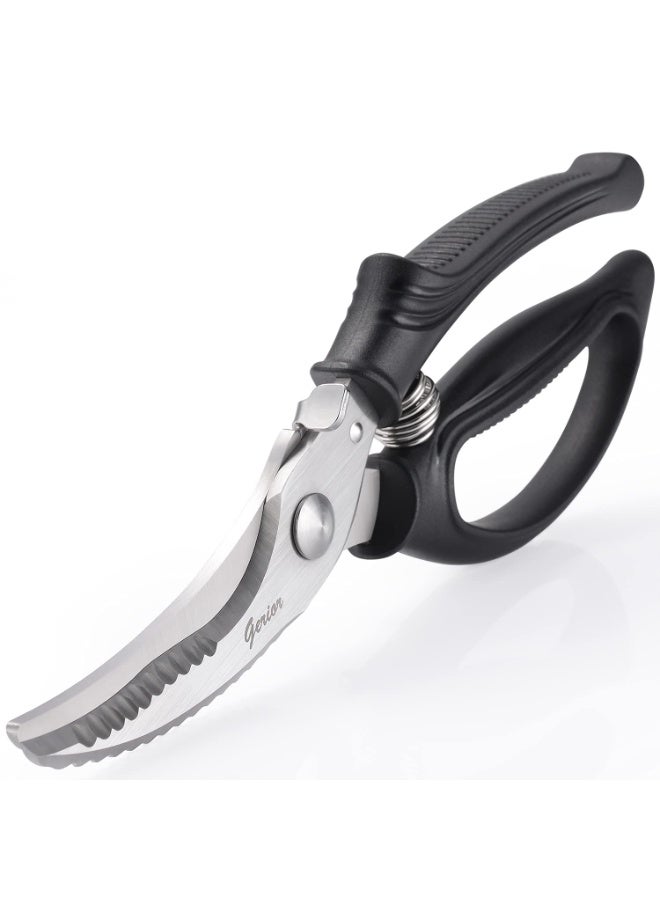 HOMESTAR 1 PC Professional Stainless Steel Kitchen Scissors - Poultry Bone Shears, Multi-Purpose Household Scissors For Cutting Chicken Fish Bones, BBQ, Vegetables, Cooked Food, Duck Fish - Image 1