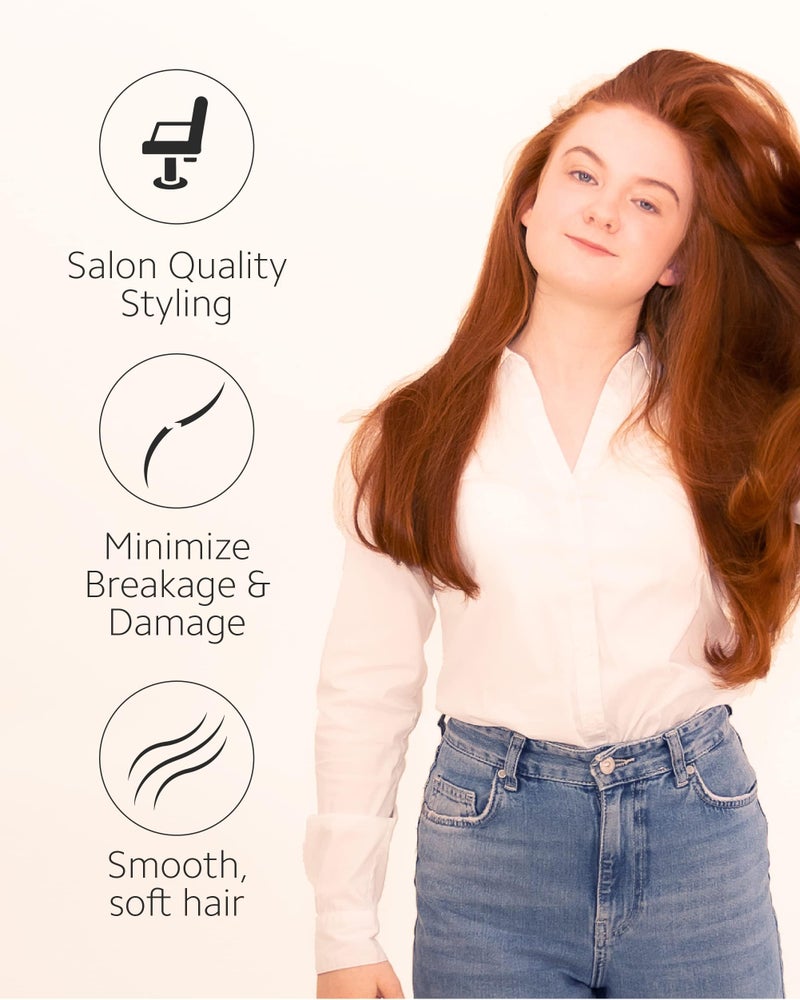 Ibiza Hair Boar Hair Round Brush (G4-65mm) | Hybrid Boar & Carbon Fiber Nylon Bristles with Cork Handle | For Crown of the Head Volume | Add Texture & Shine for Medium to Long Hair - Image 5