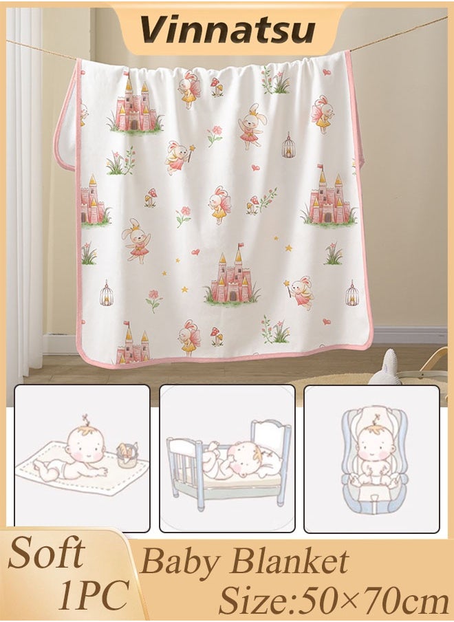 Vinnatsu Vinnatsu 100% Cotton Baby Swaddling Blanket with Pattern 50*70cm For Baby Stroller Safety Mat Crawling Chair Going Out Mat Baby Bed Adult Bed  - Image 1