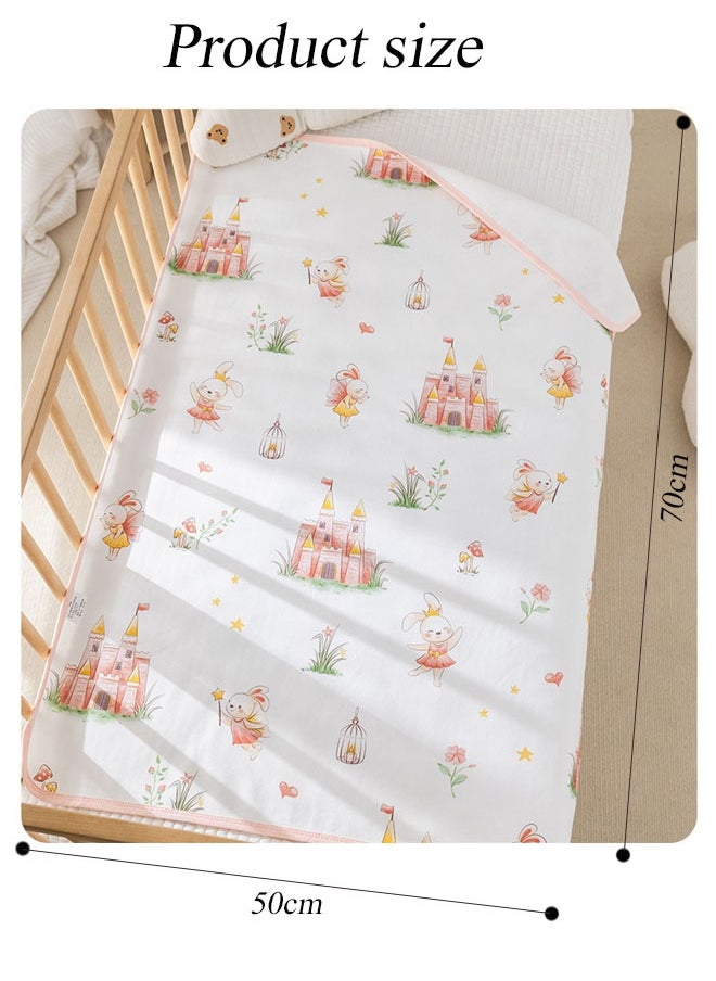Vinnatsu Vinnatsu 100% Cotton Baby Swaddling Blanket with Pattern 50*70cm For Baby Stroller Safety Mat Crawling Chair Going Out Mat Baby Bed Adult Bed  - Image 3