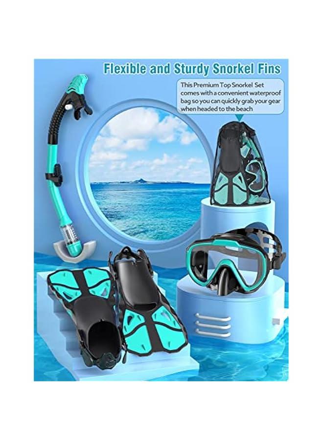 Arabest Snorkel Set with Fins for Adults, Snorkeling Gear for Adults Men and Women, Snorkle, Mask Set Adults Dry Top Snorkel Mask Combo Set with Travel Bag for Snorkeling, Diving, Swimming - Image 5