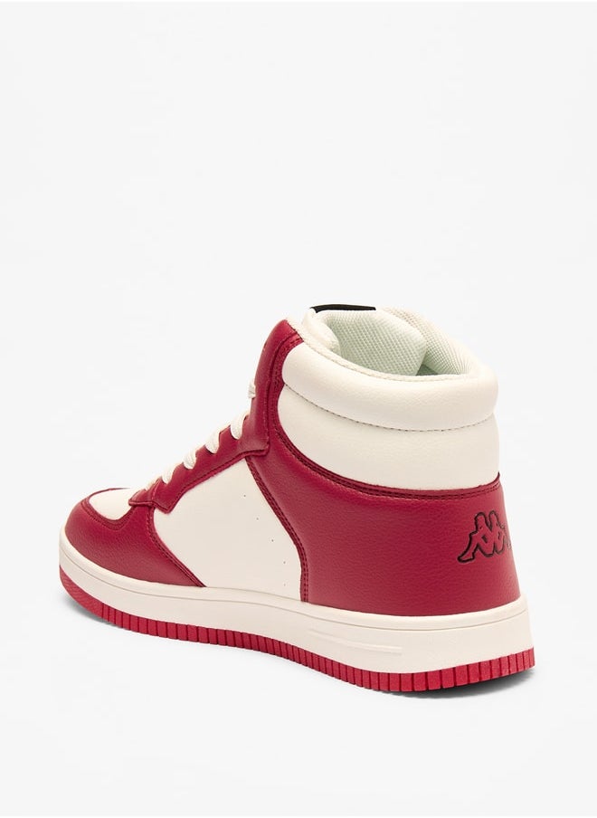 Kappa Women's Panelled High Top Sneakers with Lace-Up Closure  - Image 2