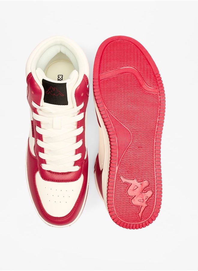Kappa Women's Panelled High Top Sneakers with Lace-Up Closure  - Image 4