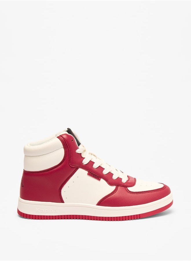 Kappa Women's Panelled High Top Sneakers with Lace-Up Closure  - Image 1
