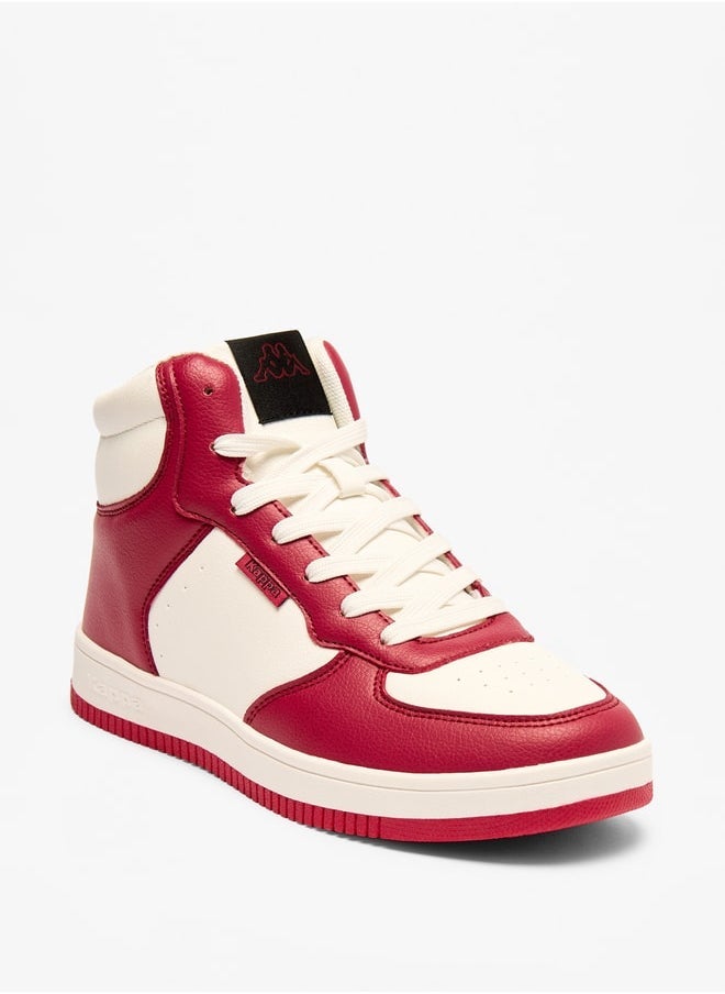 Kappa Women's Panelled High Top Sneakers with Lace-Up Closure  - Image 3