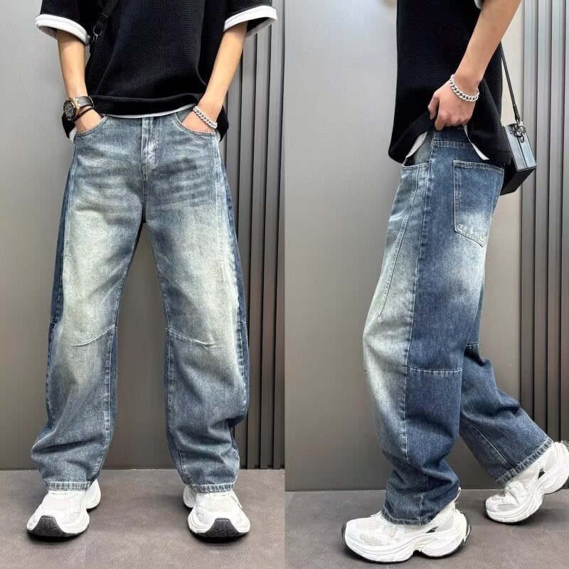 Unisex Classic Denim Jeans Loose Fit Daily Outdoor Wear - Image 3