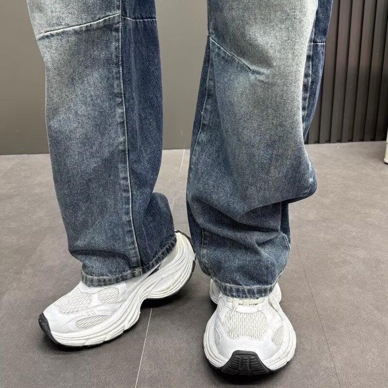 Unisex Classic Denim Jeans Loose Fit Daily Outdoor Wear - Image 5