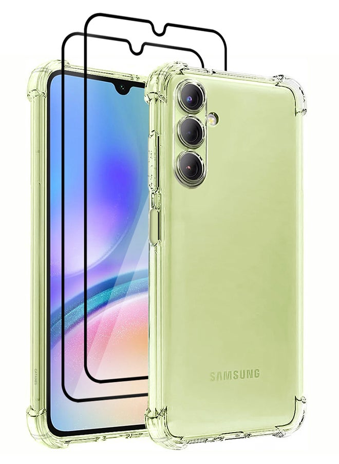 CATANES - 3 عبوات لهاتف Samsung Galaxy A05s 5G Gorilla Case و2 واقيات شاشة ممتصة للصدمات، غطاء حماية مرن من مطاط TPU الشفاف للهاتف الخلوي، غطاء حماية شفاف مناسب - Image 1