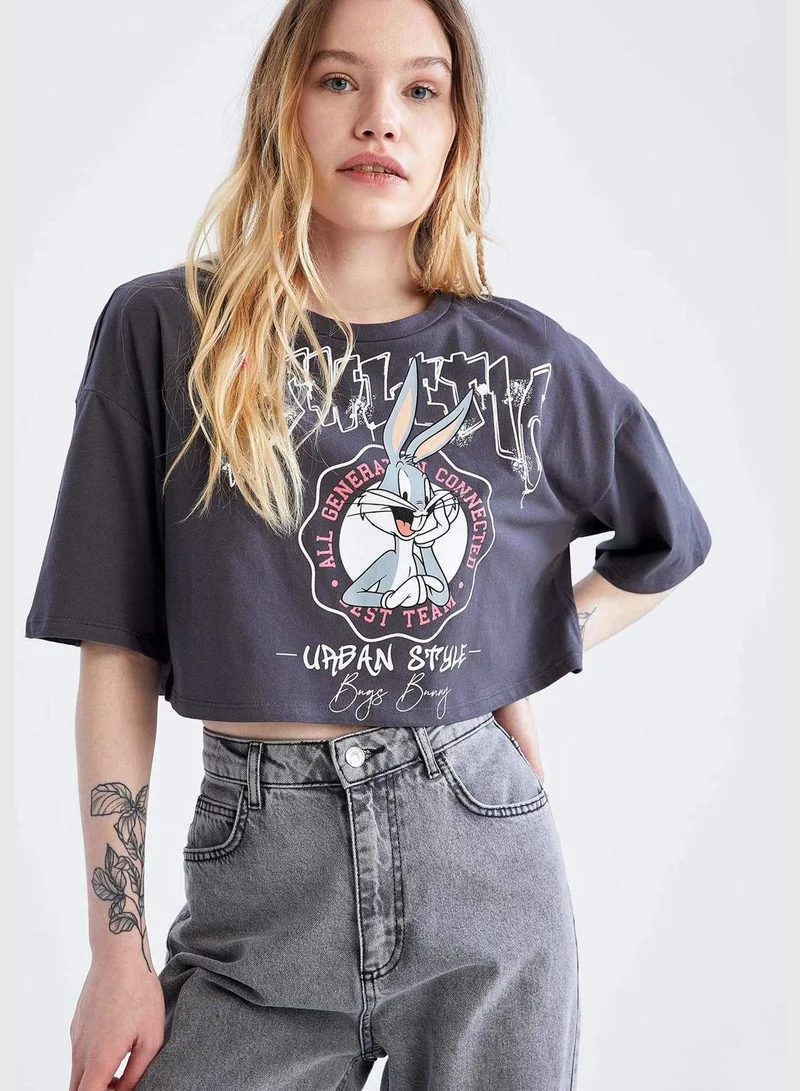 DeFacto Oversize Fit Short Sleeve Looney Tunes Print T-Shirt