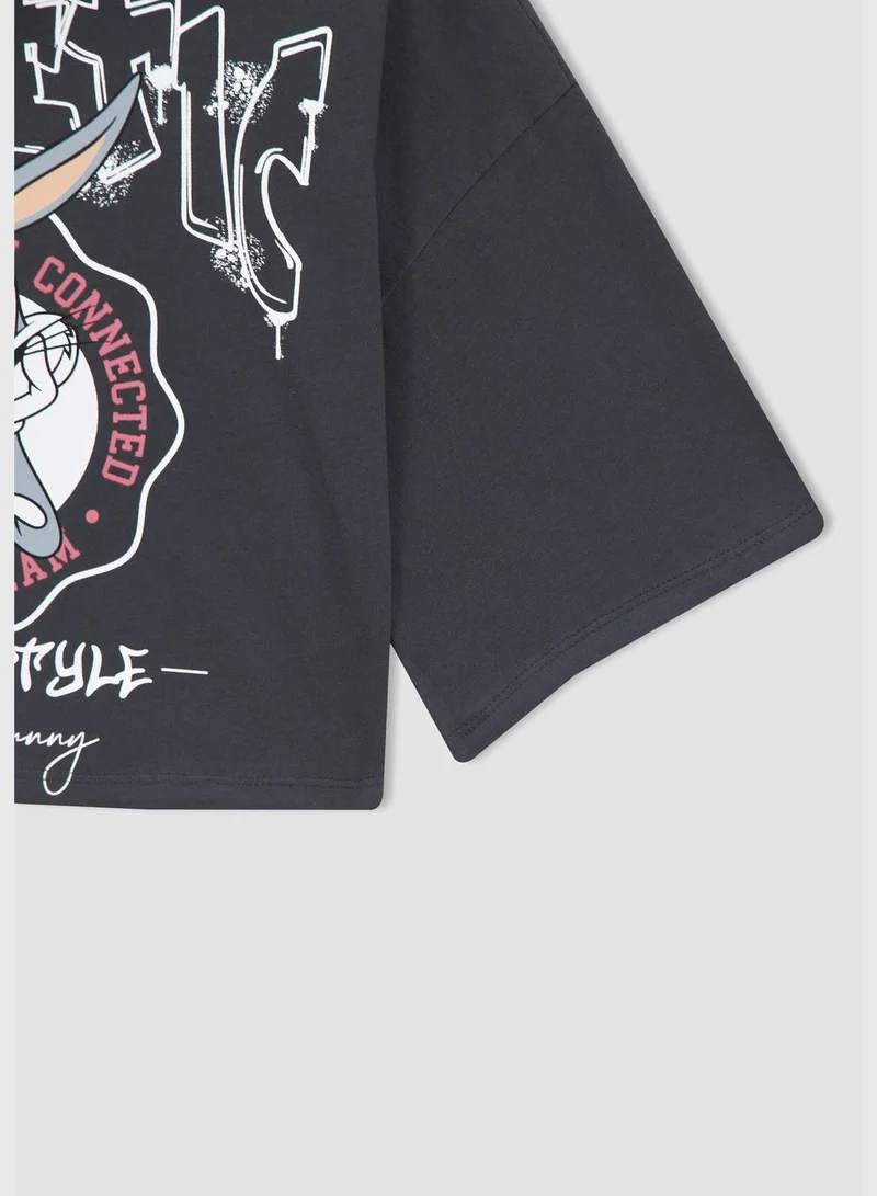 DeFacto Oversize Fit Short Sleeve Looney Tunes Print T-Shirt