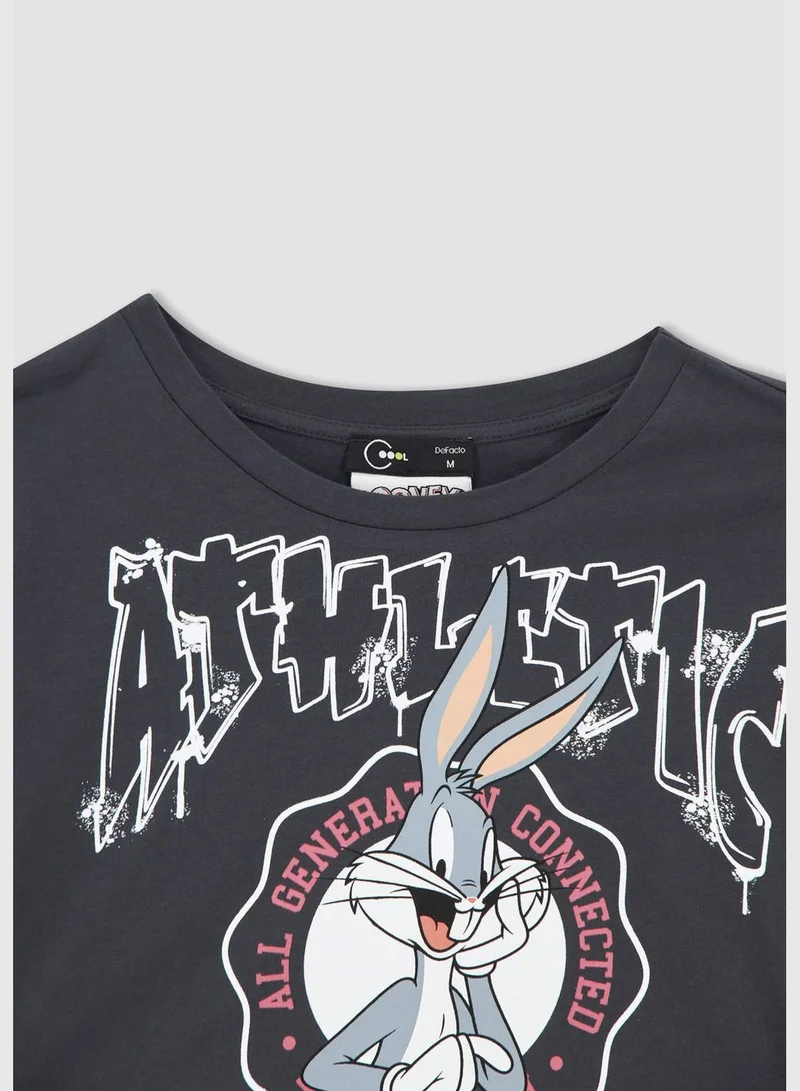 DeFacto Oversize Fit Short Sleeve Looney Tunes Print T-Shirt
