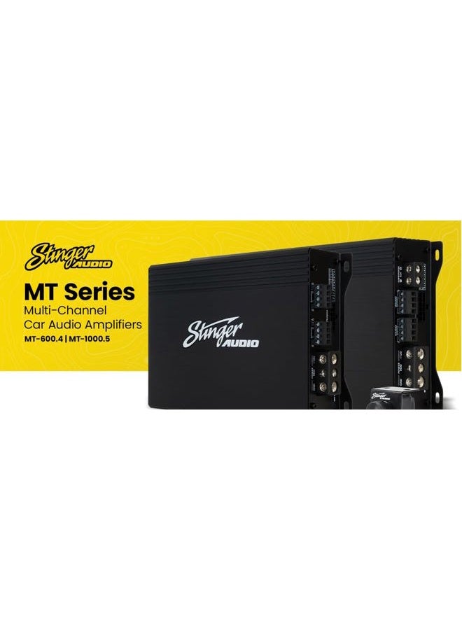 STINGER Audio Mt-600.4 1000 Watt 4-Channel Car Audio Amplifier - Image 4
