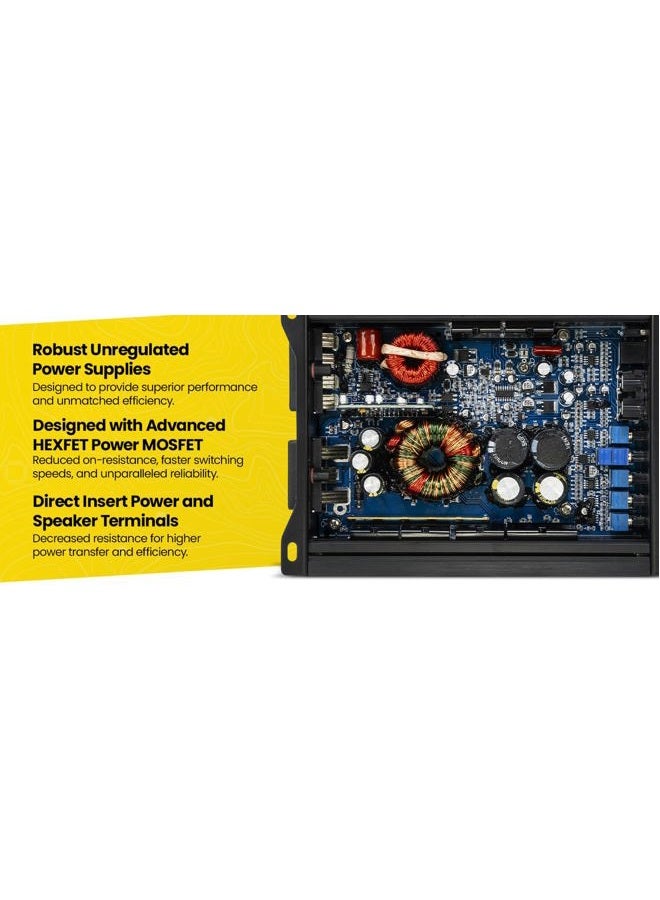 STINGER Audio Mt-600.4 1000 Watt 4-Channel Car Audio Amplifier - Image 5