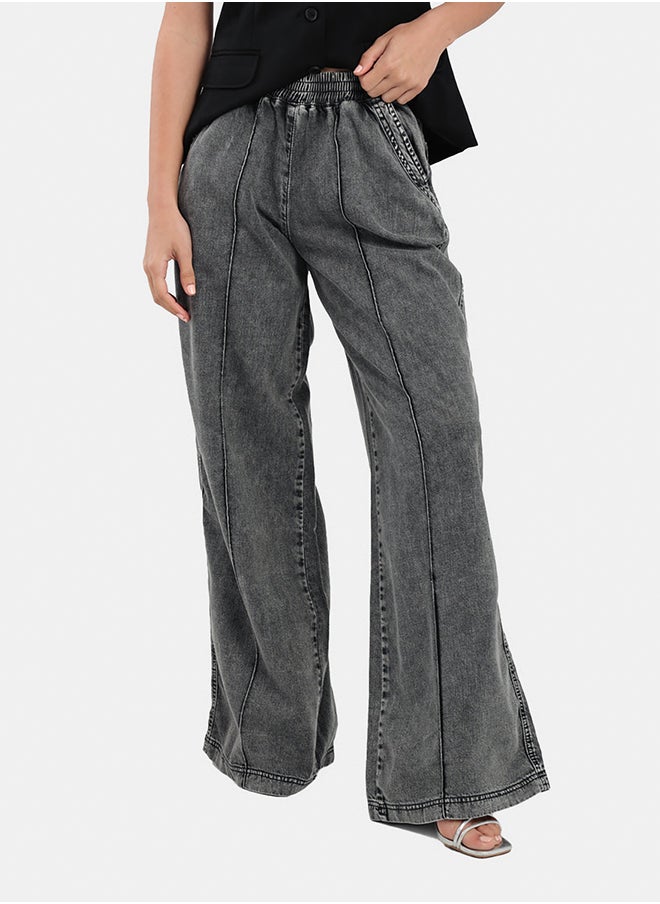 Carina Relaxed-Fit Denim Pants  - Image 1