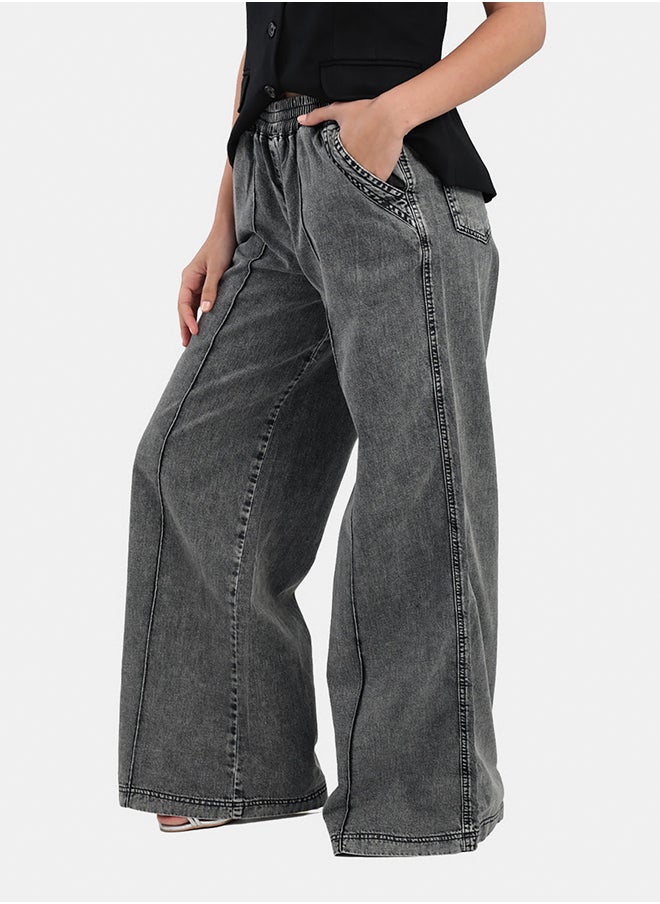 Carina Relaxed-Fit Denim Pants  - Image 2