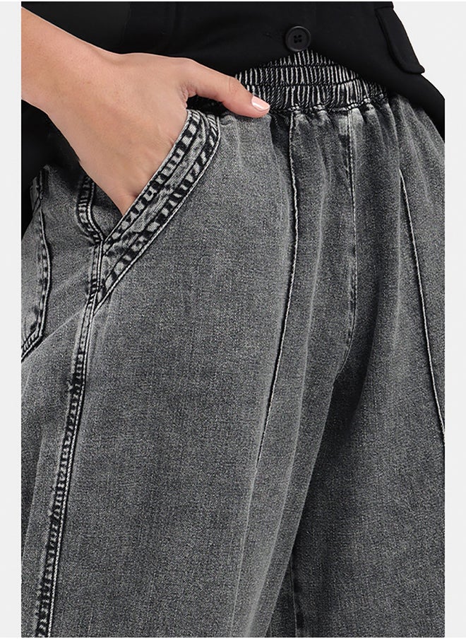 Carina Relaxed-Fit Denim Pants  - Image 4