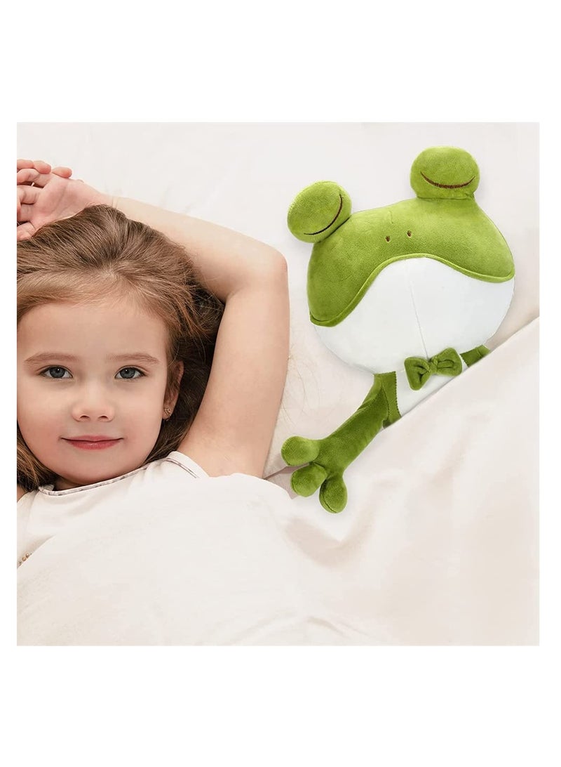 SYOSI Frog Plush Toy, 38cm Soft Green Stuffed Animal, Fluffy Hugging Cushion, Plushie Pillow Doll, Perfect for Kids and Adults, Ideal Gift for Birthdays and Holidays (Green) - Image 3