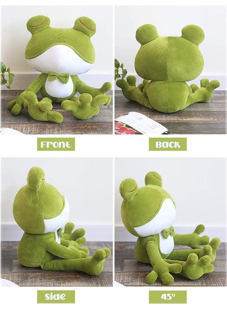 SYOSI Frog Plush Toy, 38cm Soft Green Stuffed Animal, Fluffy Hugging Cushion, Plushie Pillow Doll, Perfect for Kids and Adults, Ideal Gift for Birthdays and Holidays (Green) - Image 5
