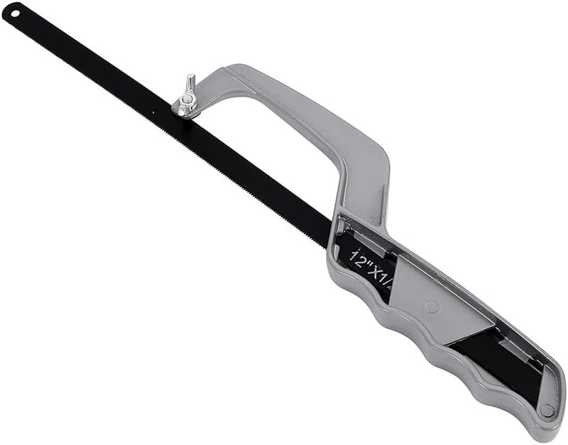 Mini Hacksaw - 12inch - Compact Hand Saw for Metal, PVC, and Wood with High-Tension Frame, Ergonomic Grip, and Replaceable Blade - Ideal for DIY, Home Repairs, Plumbing, and Workshop Use - Image 1