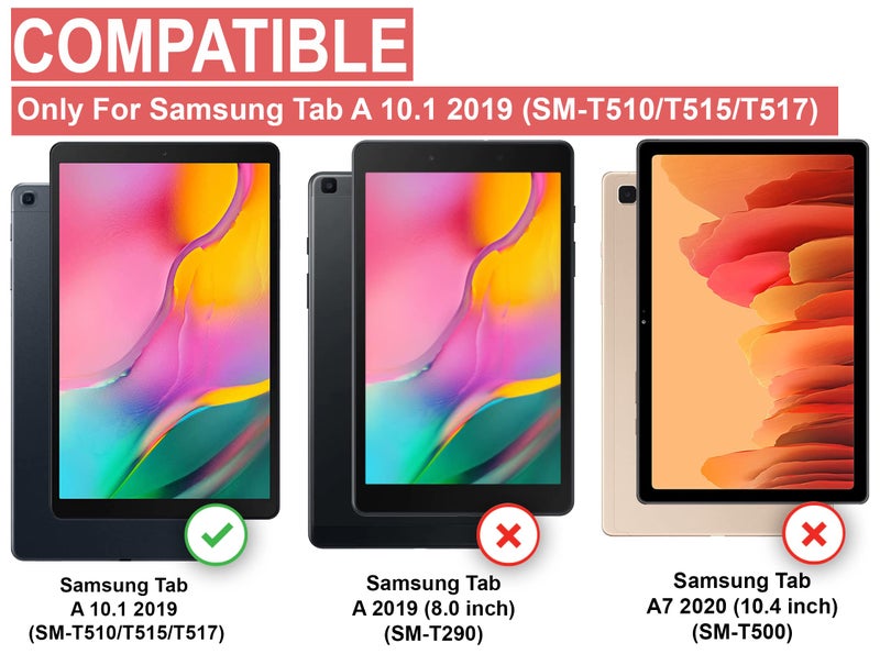 CEDO Samsung Tab A (10.1 inch) Flip Cover | Leather Finish | 360 Degree Rotate Back Cover | Shockproof Back Cover Case for Samsung Galaxy Tab A (10.1 inch) (2019) SM-T510 /SM T515 (Black) - Image 2