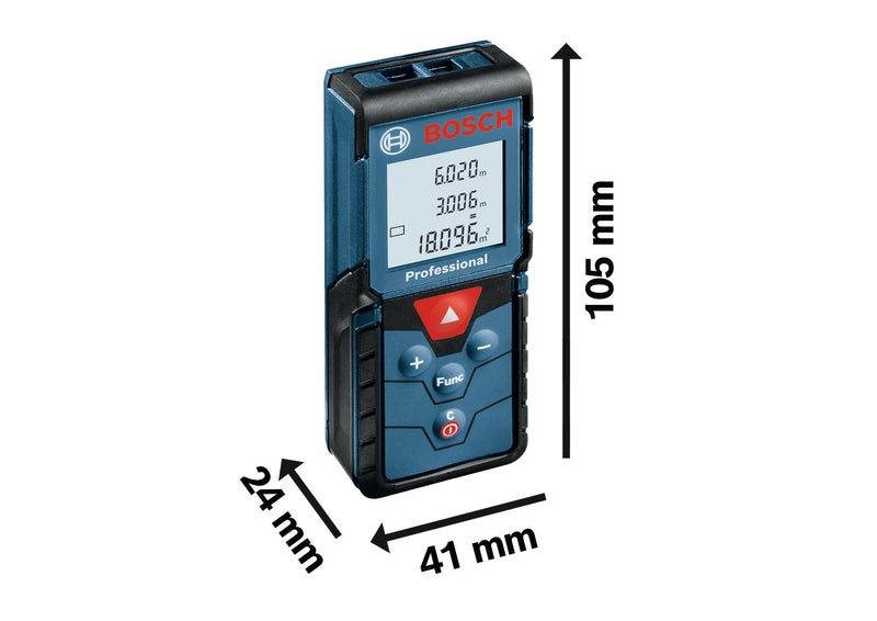 BOSCH GLM 40-12 Laser Measure | Precise Length, Area & Volume | Easy-to-Read Display | IP54 Durable | Memory Function for Fast Measurements|Compact & Pro-Grade Tool|1Yr Warranty|Batteries Not Included - Image 5