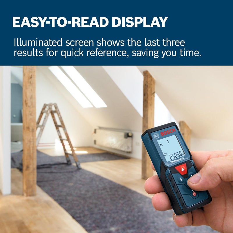 BOSCH GLM 40-12 Laser Measure | Precise Length, Area & Volume | Easy-to-Read Display | IP54 Durable | Memory Function for Fast Measurements|Compact & Pro-Grade Tool|1Yr Warranty|Batteries Not Included - Image 4