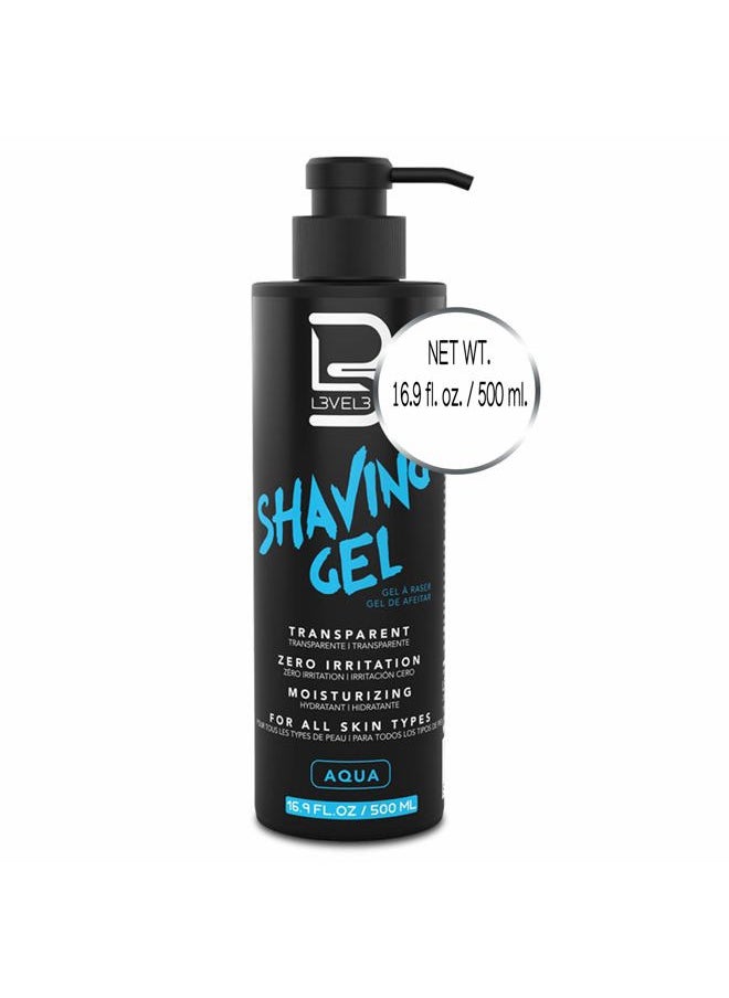 L3 - Shaving Gel - Straight Razor Shave Gel - Non-Irritating - Refreshing Smell - No Hot Towel Necessary - Level Three Razor Gel (Aqua) - Image 1