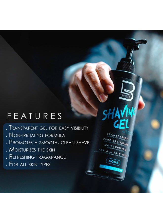 L3 - Shaving Gel - Straight Razor Shave Gel - Non-Irritating - Refreshing Smell - No Hot Towel Necessary - Level Three Razor Gel (Aqua) - Image 1