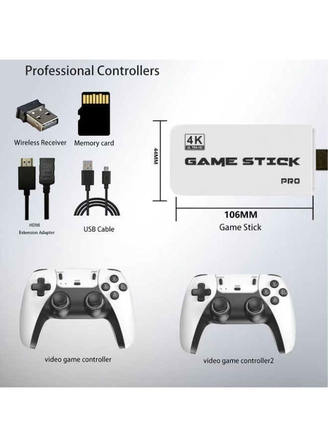 وحدة تحكم ألعاب لاسلكية بدقة 4K | نظام ألعاب فيديو تلفزيوني كلاسيكي مع لوحتي ألعاب لاسلكيتين | أكثر من 20 محاكيًا وأكثر من 20,000 لعبة مدمجة | وحدة تحكم ألعاب عالية الدقة ومنفذ HDMI للتوصيل والتشغيل للترفيه المنزلي على التلفزيون - Image 3