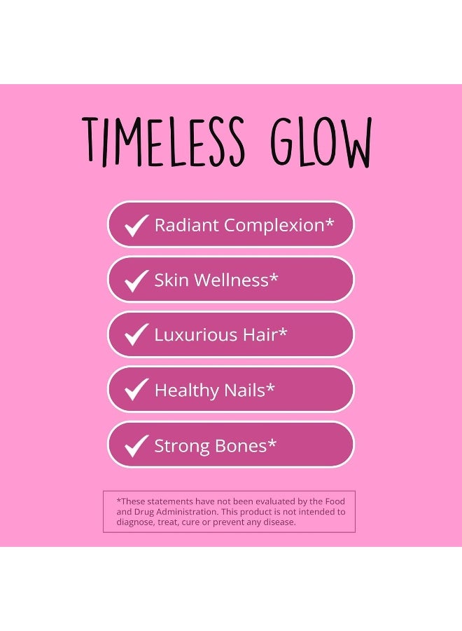 HAPPY HEALTHY HIPPIE Vegan Collagen Builder w/Hyaluronic Acid - Collagen Pills for Youthful Glow - Image 4