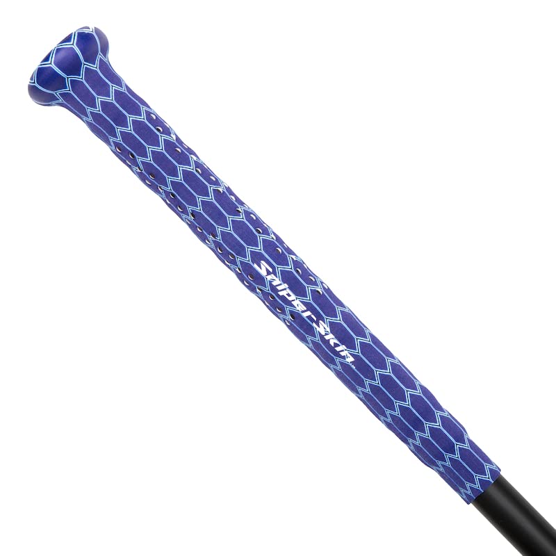 Sniper Skin Baseball Heat-Activated Bat Grip, Easy Install Tacked Non-Slip for Baseball & Softball Sports, Custom Fit Wrap That Lasts Up to 3 Times Longer - Blue Hex - Image 1