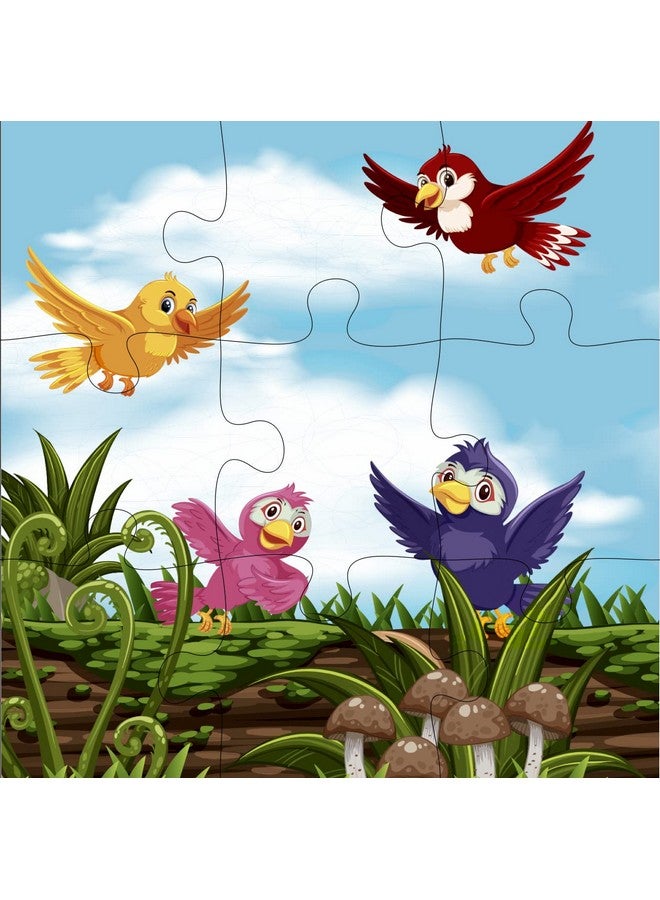 Fiddlys Fiddly's Wood Jigsaw Puzzles for Kids & Children - 9 Pieces (Birds, Bear & Bee's) for Age 3+ Pack of 6 - Image 5