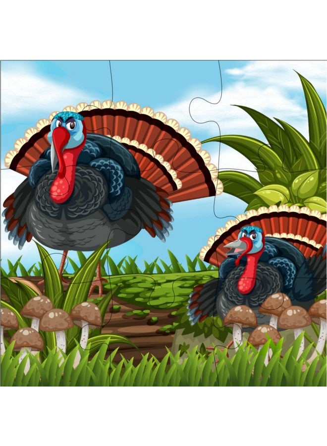 Fiddlys Fiddly's Wood Jigsaw Puzzles for Kids & Children - 9 Pieces (Birds, Bear & Bee's) for Age 3+ Pack of 6 - Image 2