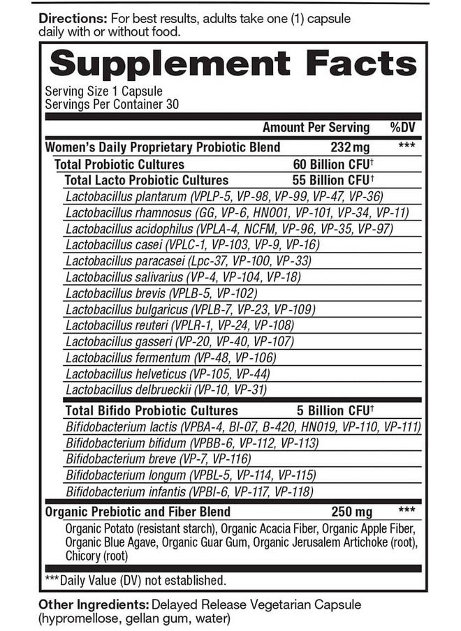 Vital Pro Naturals Women'S Daily Probiotic + Prebiotics 30 Capsules - pzsku/ZB8239B5B814E44E672DBZ/45/_/1695134037/3c2c5bb8-3280-4623-85a4-d756b1c41082