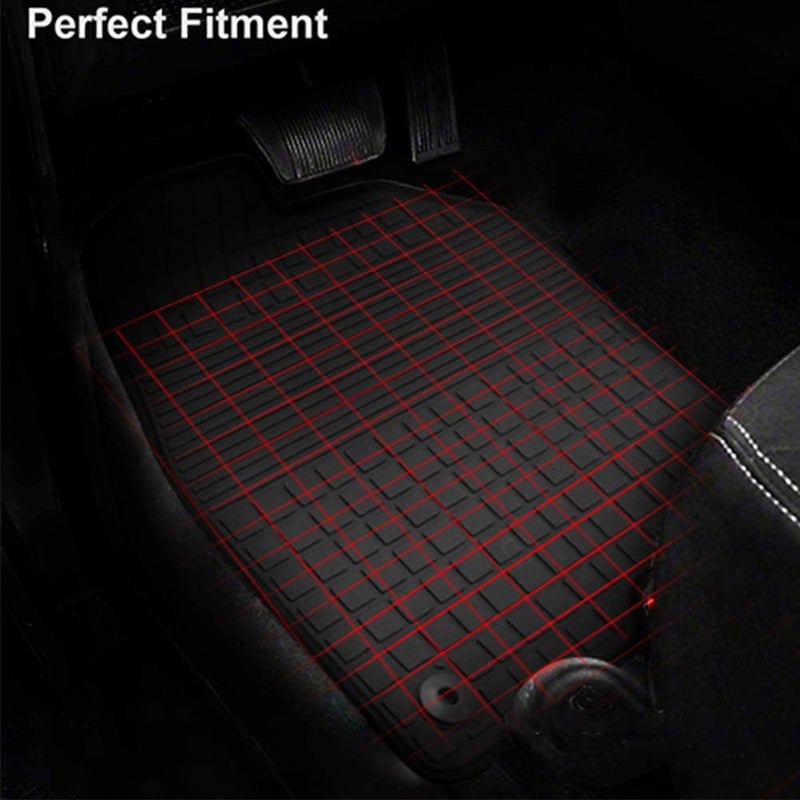 Megiteller Car Floor Mats Custom Fit for 20132018 for Dodge Ram 150025003500 Crew Cab 20192024 for Dodge Ram 1500 Classic Crew Cab 4 Full Size Doors Odorless Rubber All Weather Floor Liners - Image 5